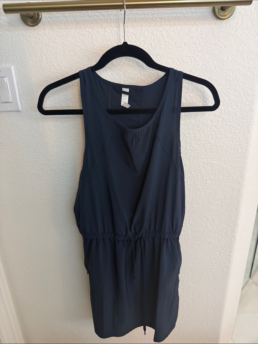 Zella | Navy Sleeveless Drawstring Waist Dress